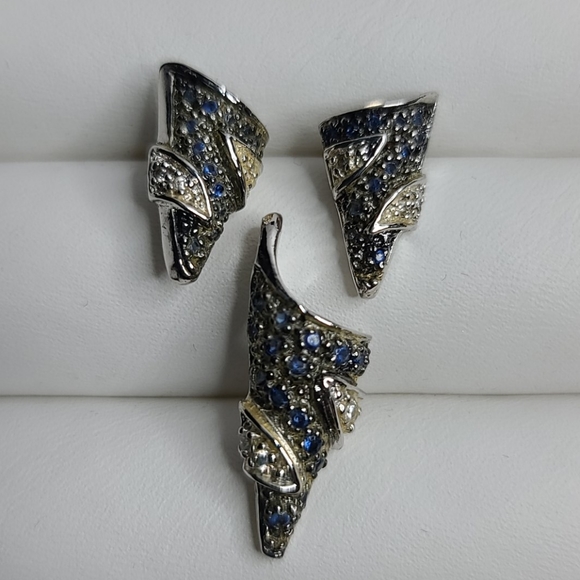 Art deco earrings and pendant set sterling… - Picture 6 of 6
